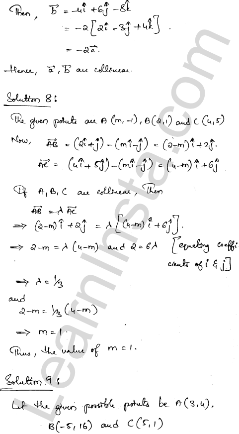 RD Sharma Class 12 Solutions Chapter 23 Algebra of Vectors Ex 23.7 1.6