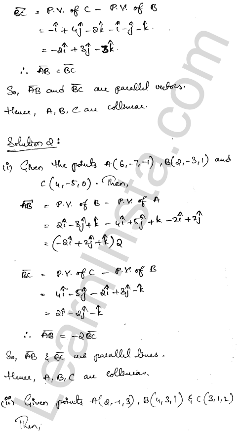 RD Sharma Class 12 Solutions Chapter 23 Algebra of Vectors Ex 23.8 1.2