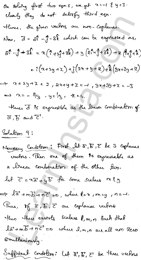 RD Sharma Class 12 Solutions Chapter 23 Algebra of Vectors Ex 23.8 1.9