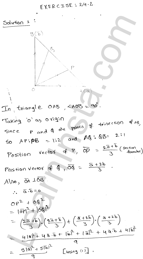 RD Sharma Class 12 Solutions Chapter 24 Scalar Or Dot Product Ex 24.2 1.1