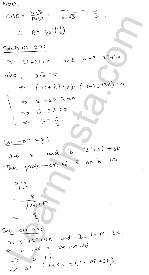 RD Sharma Class 12 Solutions Chapter 24 Scalar Or Dot Product VSAQ 1.10
