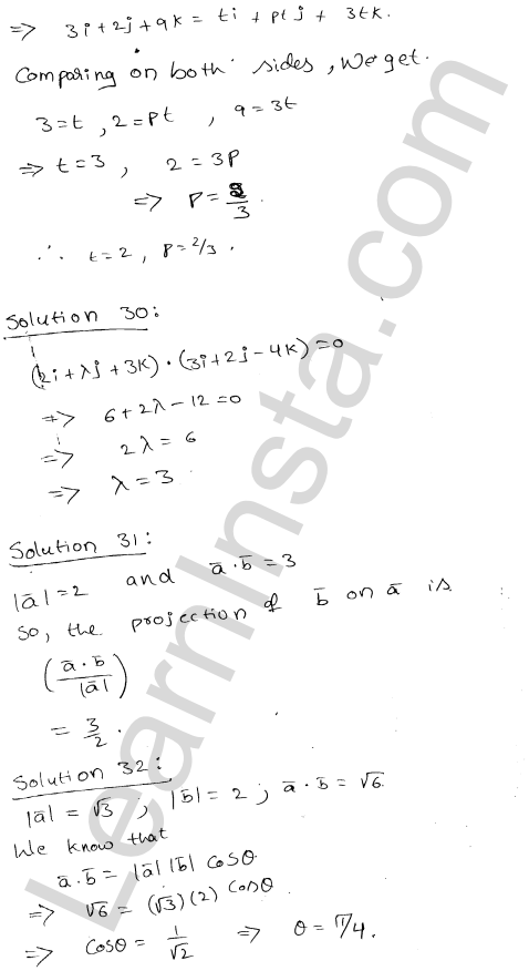 RD Sharma Class 12 Solutions Chapter 24 Scalar Or Dot Product VSAQ 1.11
