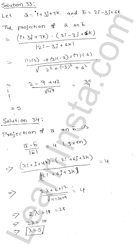 RD Sharma Class 12 Solutions Chapter 24 Scalar Or Dot Product VSAQ 1.12
