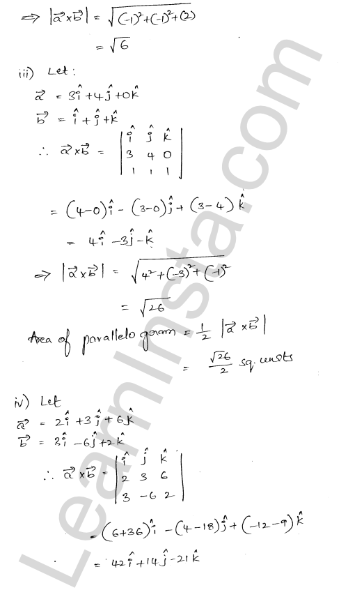 RD Sharma Class 12 Solutions Chapter 25 Vector or Cross Product Ex 25.1 1.10