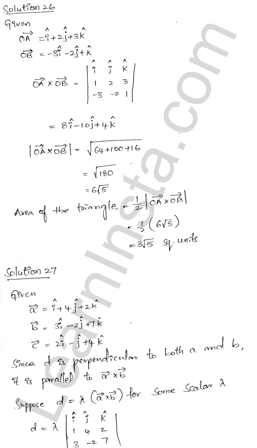 RD Sharma Class 12 Solutions Chapter 25 Vector or Cross Product Ex 25.1 1.22