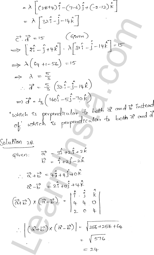 RD Sharma Class 12 Solutions Chapter 25 Vector or Cross Product Ex 25.1 1.23