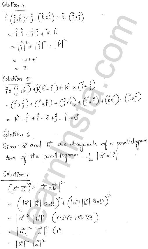 RD Sharma Class 12 Solutions Chapter 25 Vector or Cross Product VSAQ 1.2