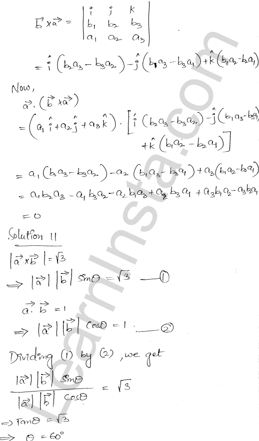 RD Sharma Class 12 Solutions Chapter 25 Vector or Cross Product VSAQ 1.4