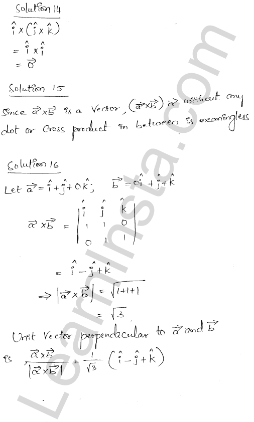 RD Sharma Class 12 Solutions Chapter 25 Vector or Cross Product VSAQ 1.6