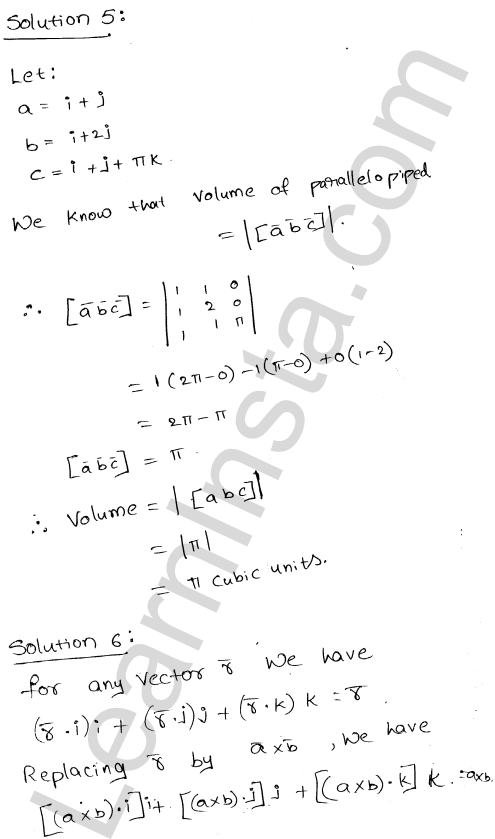 RD Sharma Class 12 Solutions Chapter 26 Scalar Triple Product VSAQ 1.3