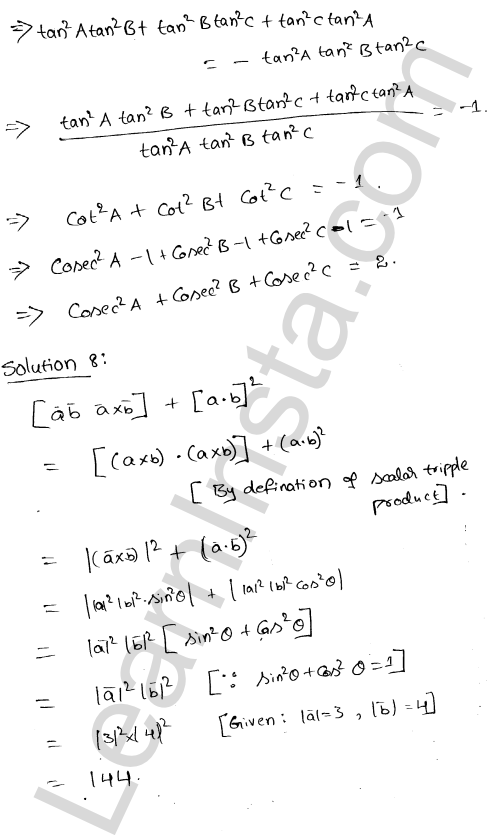 RD Sharma Class 12 Solutions Chapter 26 Scalar Triple Product VSAQ 1.5