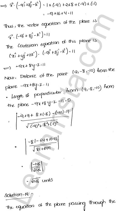 RD Sharma Class 12 Solutions Chapter 29 The plane Ex 29.11 1.15