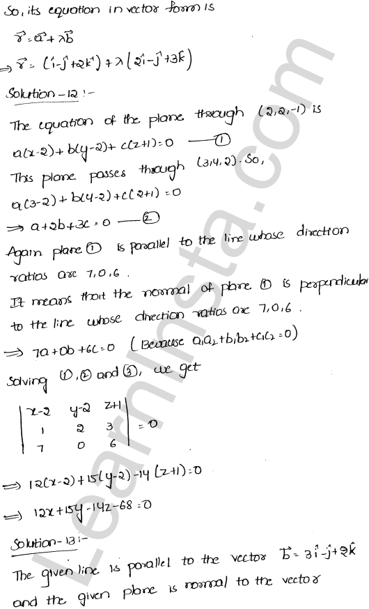 RD Sharma Class 12 Solutions Chapter 29 The plane Ex 29.11 1.9