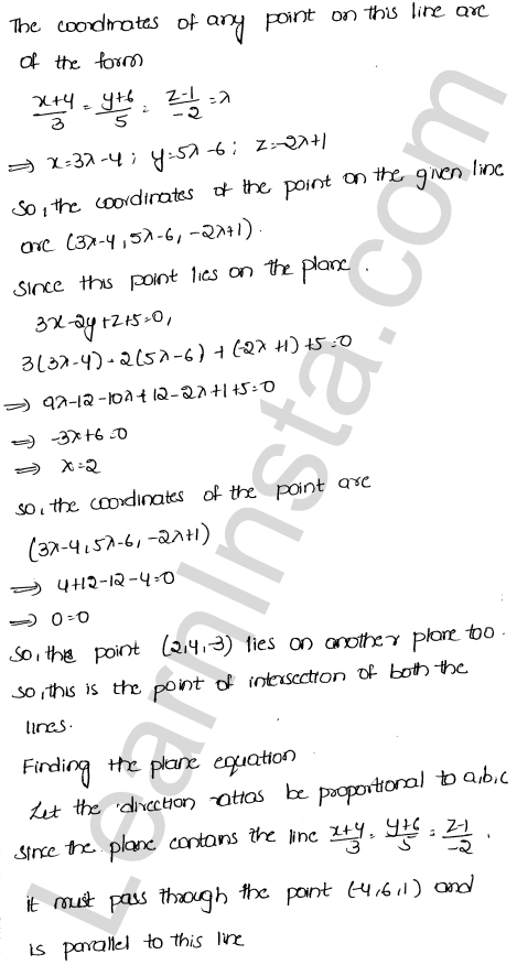 RD Sharma Class 12 Solutions Chapter 29 The plane Ex 29.13 1.5