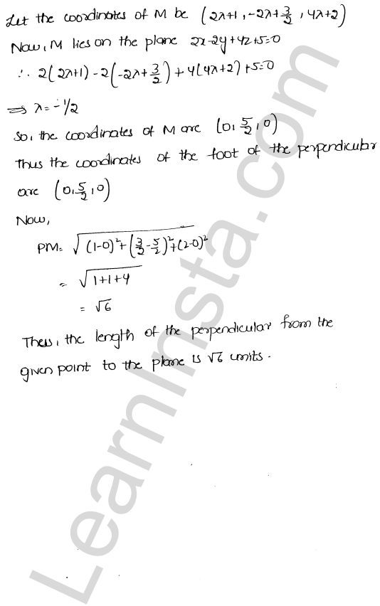 RD Sharma Class 12 Solutions Chapter 29 The plane Ex 29.15 1.14