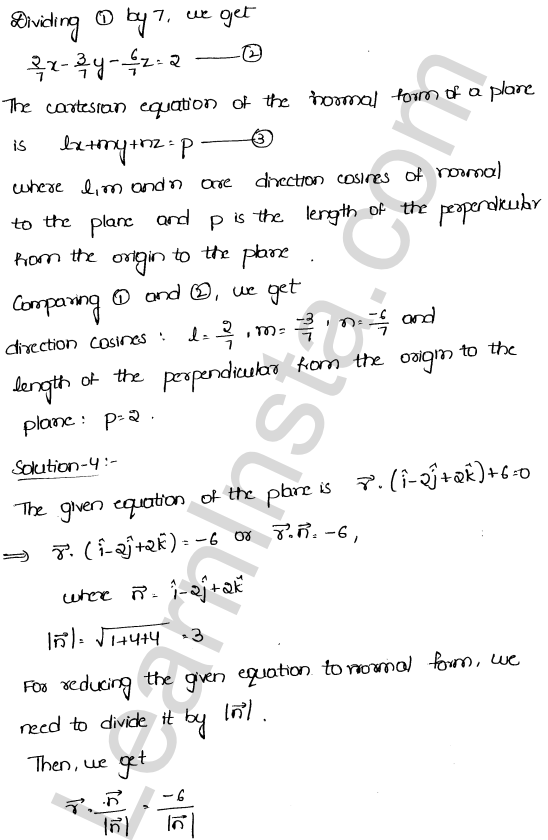 RD Sharma Class 12 Solutions Chapter 29 The plane Ex 29.4 1.2