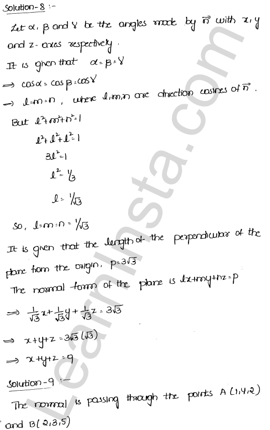 RD Sharma Class 12 Solutions Chapter 29 The plane Ex 29.4 1.5