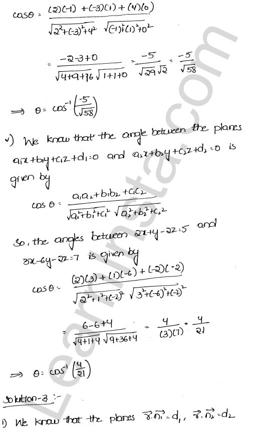 RD Sharma Class 12 Solutions Chapter 29 The plane Ex 29.6 1.4