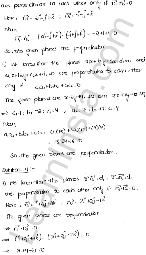 RD Sharma Class 12 Solutions Chapter 29 The plane Ex 29.6 1.5
