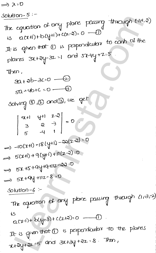 RD Sharma Class 12 Solutions Chapter 29 The plane Ex 29.6 1.7