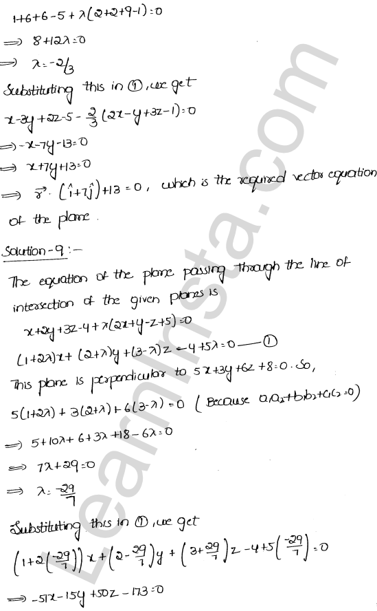 RD Sharma Class 12 Solutions Chapter 29 The plane Ex 29.8 1.5