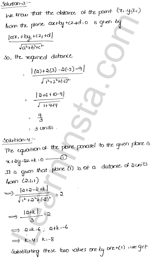 RD Sharma Class 12 Solutions Chapter 29 The plane Ex 29.9 1.3