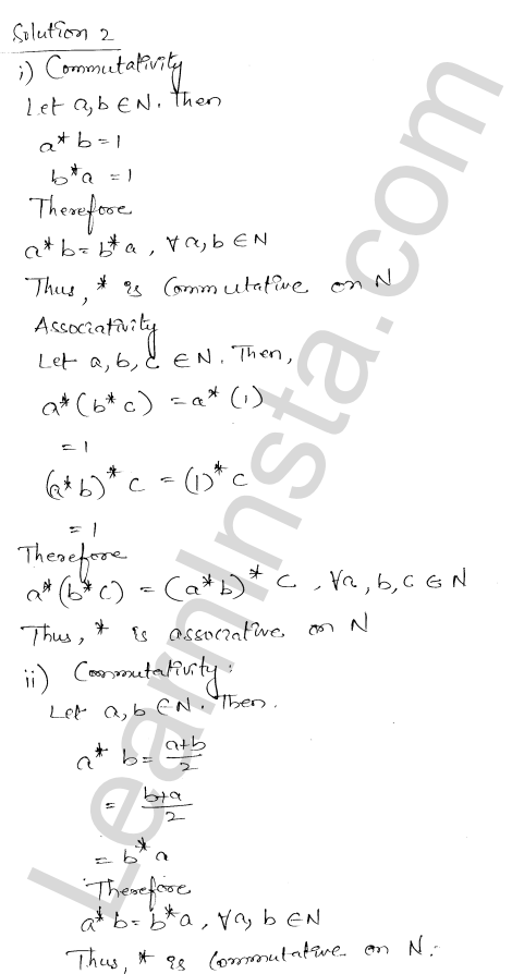 RD Sharma Class 12 Solutions Chapter 3 Binary Operations Ex 3.2 1.2