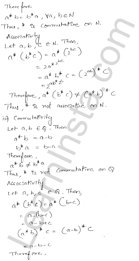 RD Sharma Class 12 Solutions Chapter 3 Binary Operations Ex 3.2 1.6