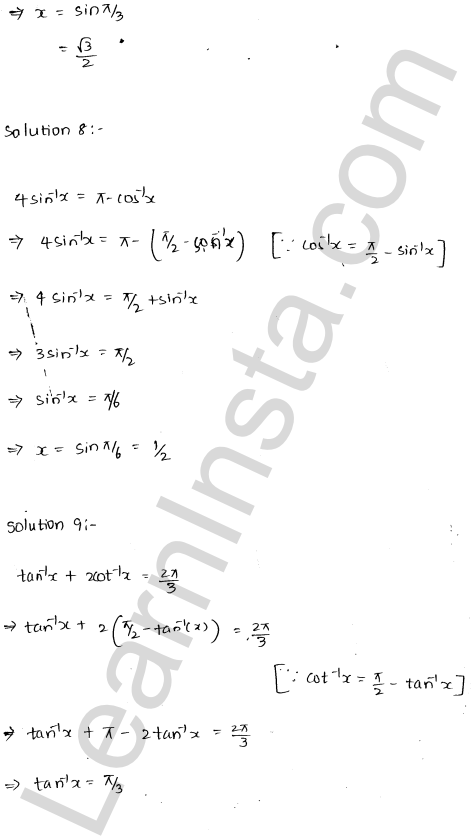 RD Sharma Class 12 Solutions Chapter 4 Inverse Trigonometric Functions Ex 4.10 1.6