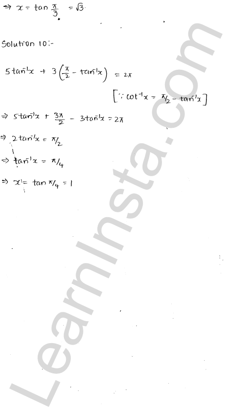 RD Sharma Class 12 Solutions Chapter 4 Inverse Trigonometric Functions Ex 4.10 1.7