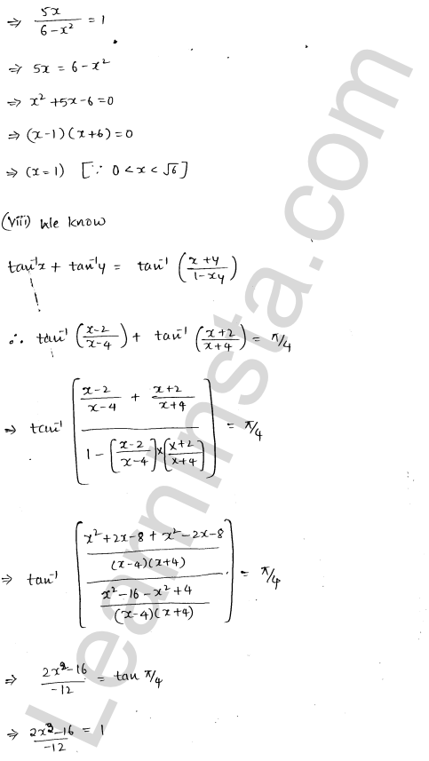RD Sharma Class 12 Solutions Chapter 4 Inverse Trigonometric Functions Ex 4.11 1.8