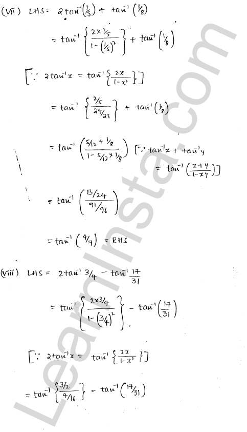 RD Sharma Class 12 Solutions Chapter 4 Inverse Trigonometric Functions Ex 4.14 1.8