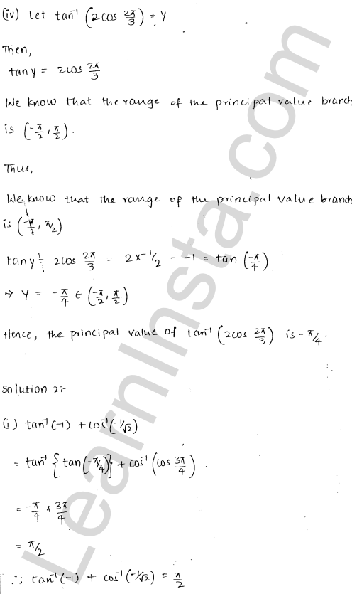 RD Sharma Class 12 Solutions Chapter 4 Inverse Trigonometric Functions Ex 4.3 1.3