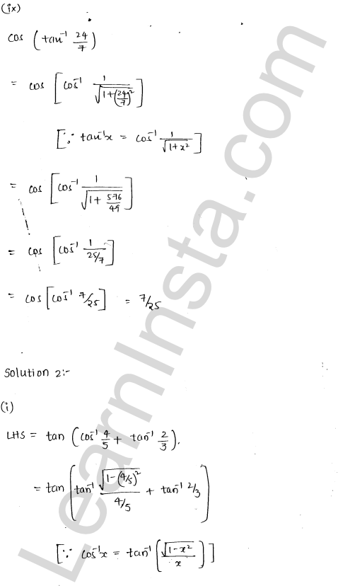 RD Sharma Class 12 Solutions Chapter 4 Inverse Trigonometric Functions Ex 4.8 1.5