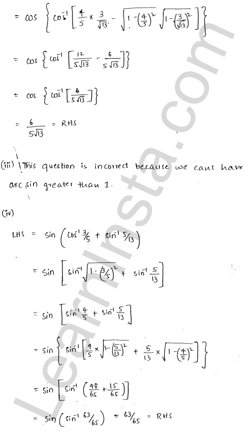 RD Sharma Class 12 Solutions Chapter 4 Inverse Trigonometric Functions Ex 4.8 1.7