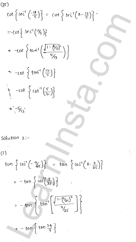 RD Sharma Class 12 Solutions Chapter 4 Inverse Trigonometric Functions Ex 4.9 1.2