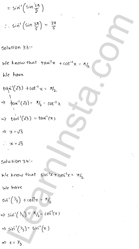 RD Sharma Class 12 Solutions Chapter 4 Inverse Trigonometric Functions VSAQ 1.18