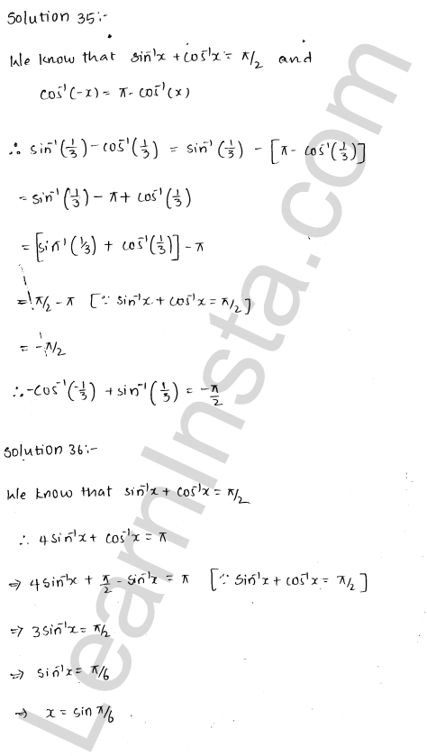 RD Sharma Class 12 Solutions Chapter 4 Inverse Trigonometric Functions VSAQ 1.19