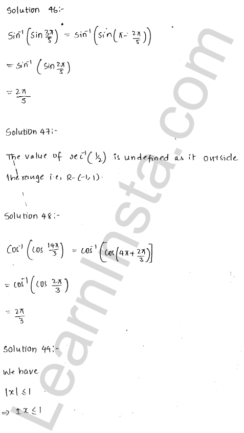 RD Sharma Class 12 Solutions Chapter 4 Inverse Trigonometric Functions VSAQ 1.24