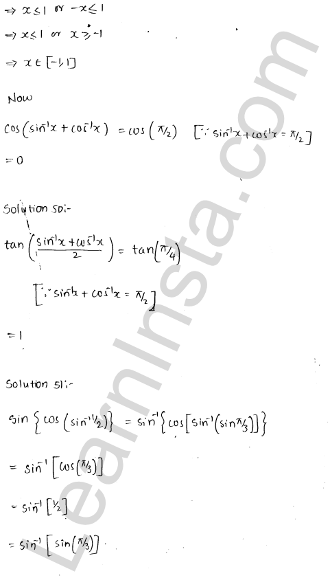 RD Sharma Class 12 Solutions Chapter 4 Inverse Trigonometric Functions VSAQ 1.25