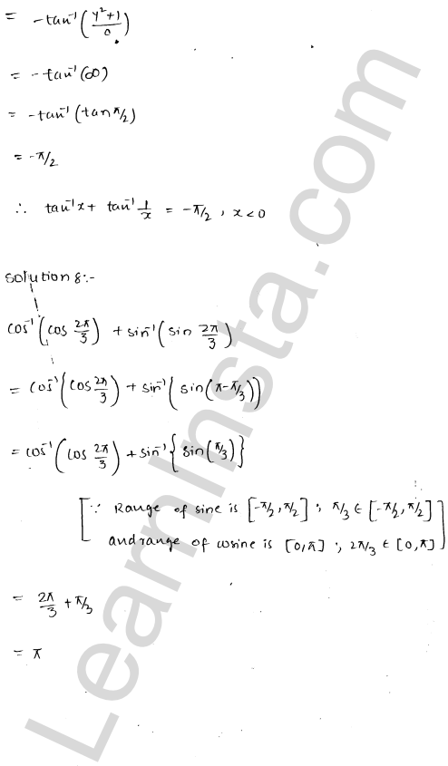 RD Sharma Class 12 Solutions Chapter 4 Inverse Trigonometric Functions VSAQ 1.5