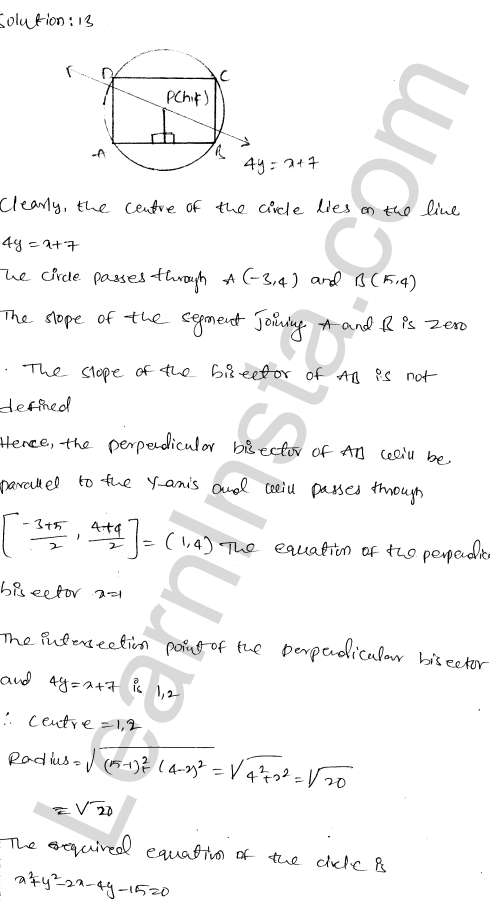 RD Sharma Class 11 Solutions Chapter 24 The Circle Ex 24.1 1.13