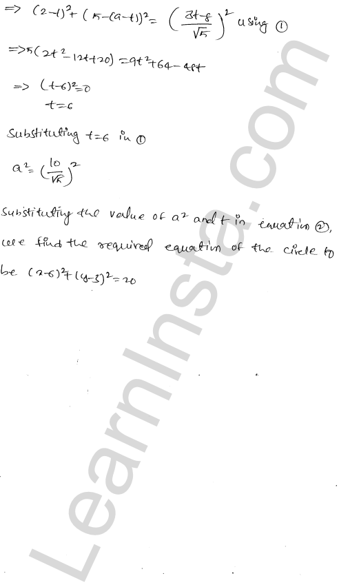 RD Sharma Class 11 Solutions Chapter 24 The Circle Ex 24.1 1.21