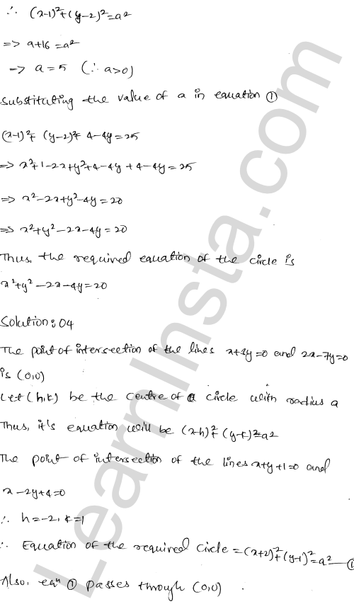 RD Sharma Class 11 Solutions Chapter 24 The Circle Ex 24.1 1.4