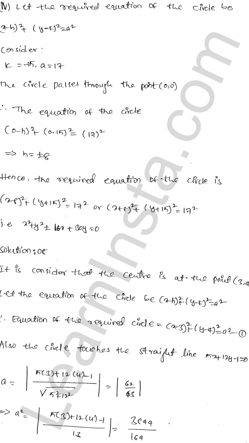 RD Sharma Class 11 Solutions Chapter 24 The Circle Ex 24.1 1.9