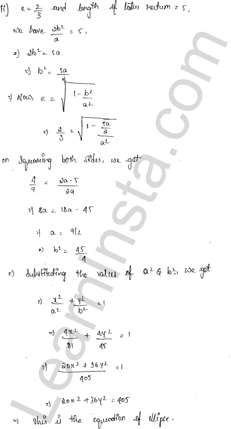 RD Sharma Class 11 Solutions Chapter 26 Ellipse Ex 26.1 1.11