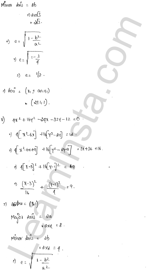 RD Sharma Class 11 Solutions Chapter 26 Ellipse Ex 26.1 1.26