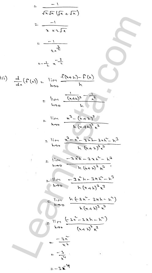 RD Sharma Class 11 Solutions Chapter 30 Derivatives Ex 30.2 1.2