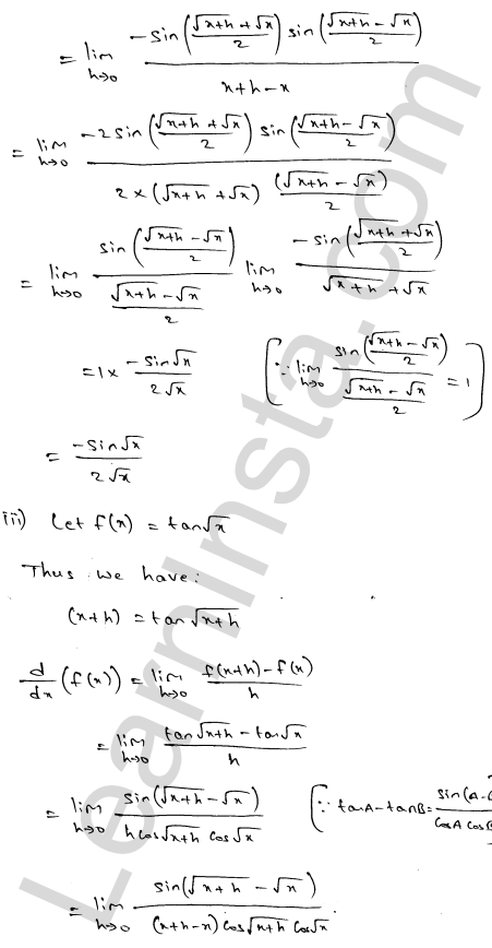 RD Sharma Class 11 Solutions Chapter 30 Derivatives Ex 30.2 1.29