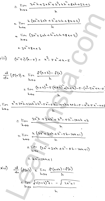 RD Sharma Class 11 Solutions Chapter 30 Derivatives Ex 30.2 1.8
